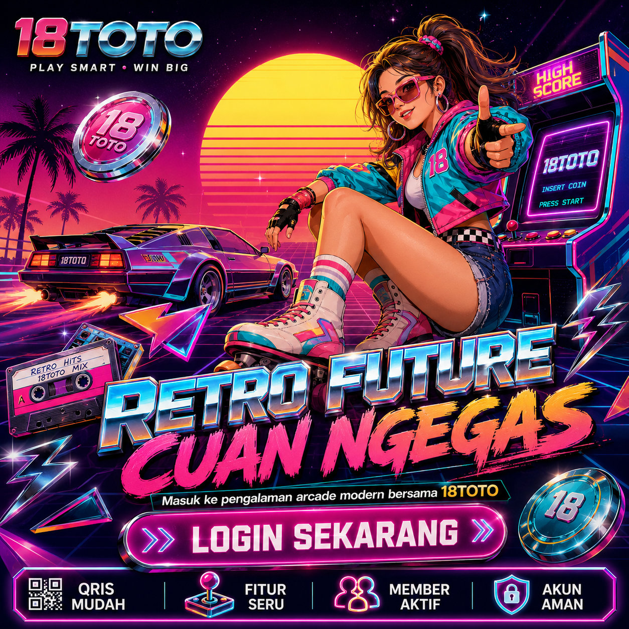 18toto jual sepatu online cocok gaya vintage 18TOTO - bola togel berputar angka berkilau